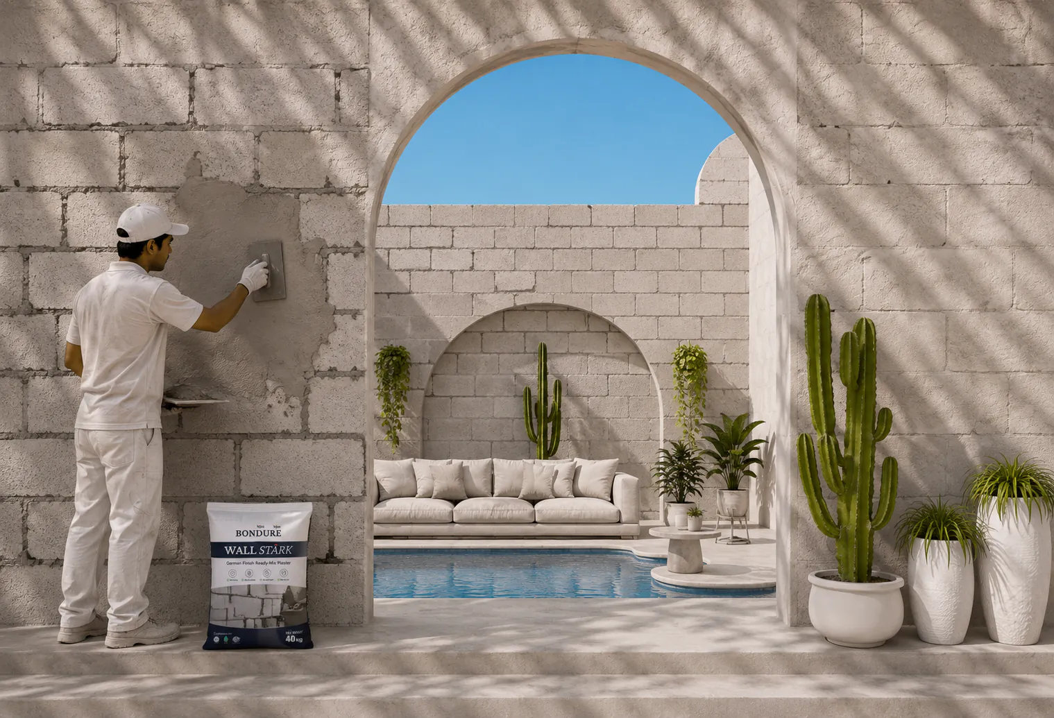 AAC block masonry and jointing work